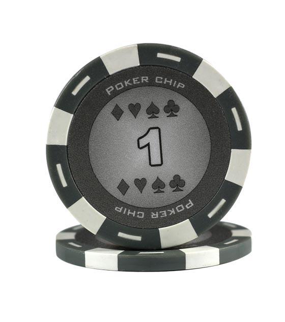 Poker Chip gray (1), roll of 25